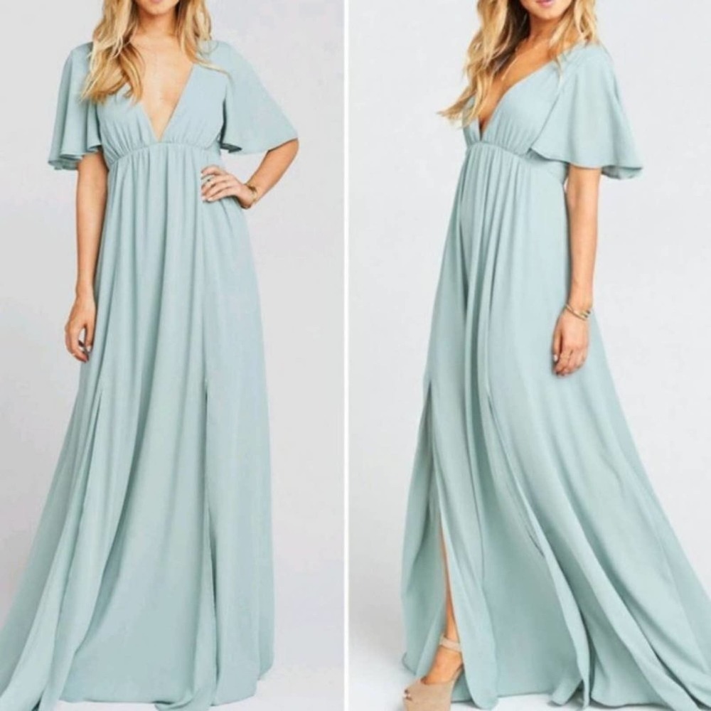 Show Me Your Mumu Mint Faye Flutter Maxi Dress